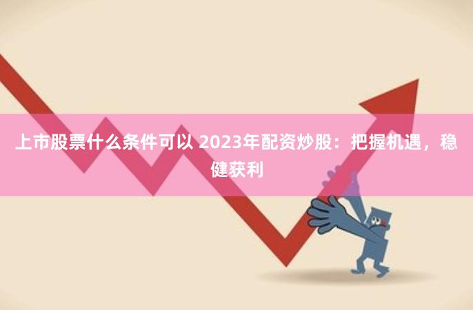 上市股票什么条件可以 2023年配资炒股：把握机遇，稳健获利